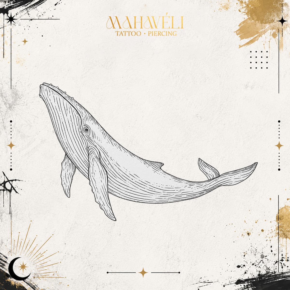 Flash « Baleine Fine Line » de Mathieu, à tatouer chez Dodo Tattoo