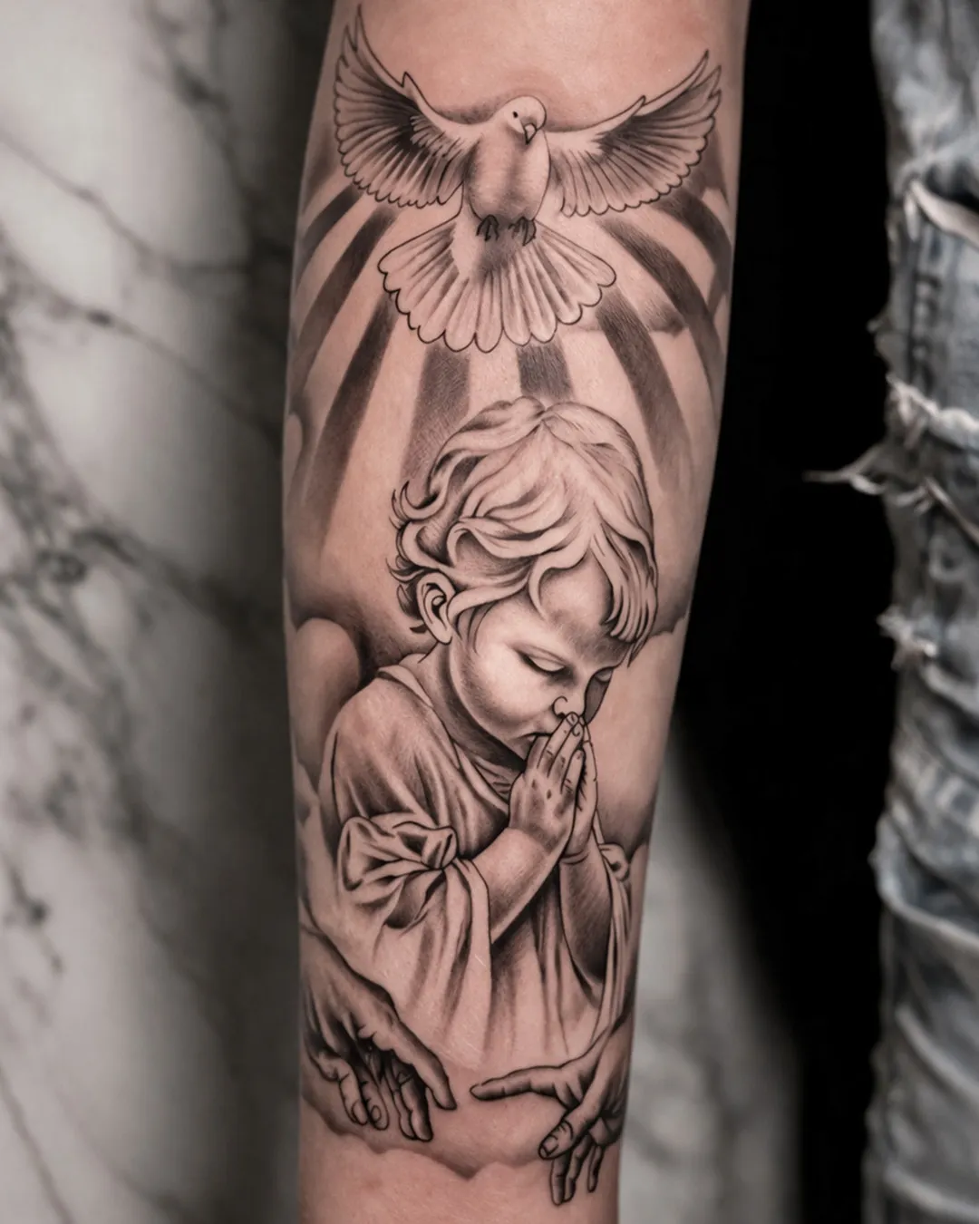 Tatouage réalisme réalisé par David chez Dodo Tattoo, Saint-Louis (La Réunion)