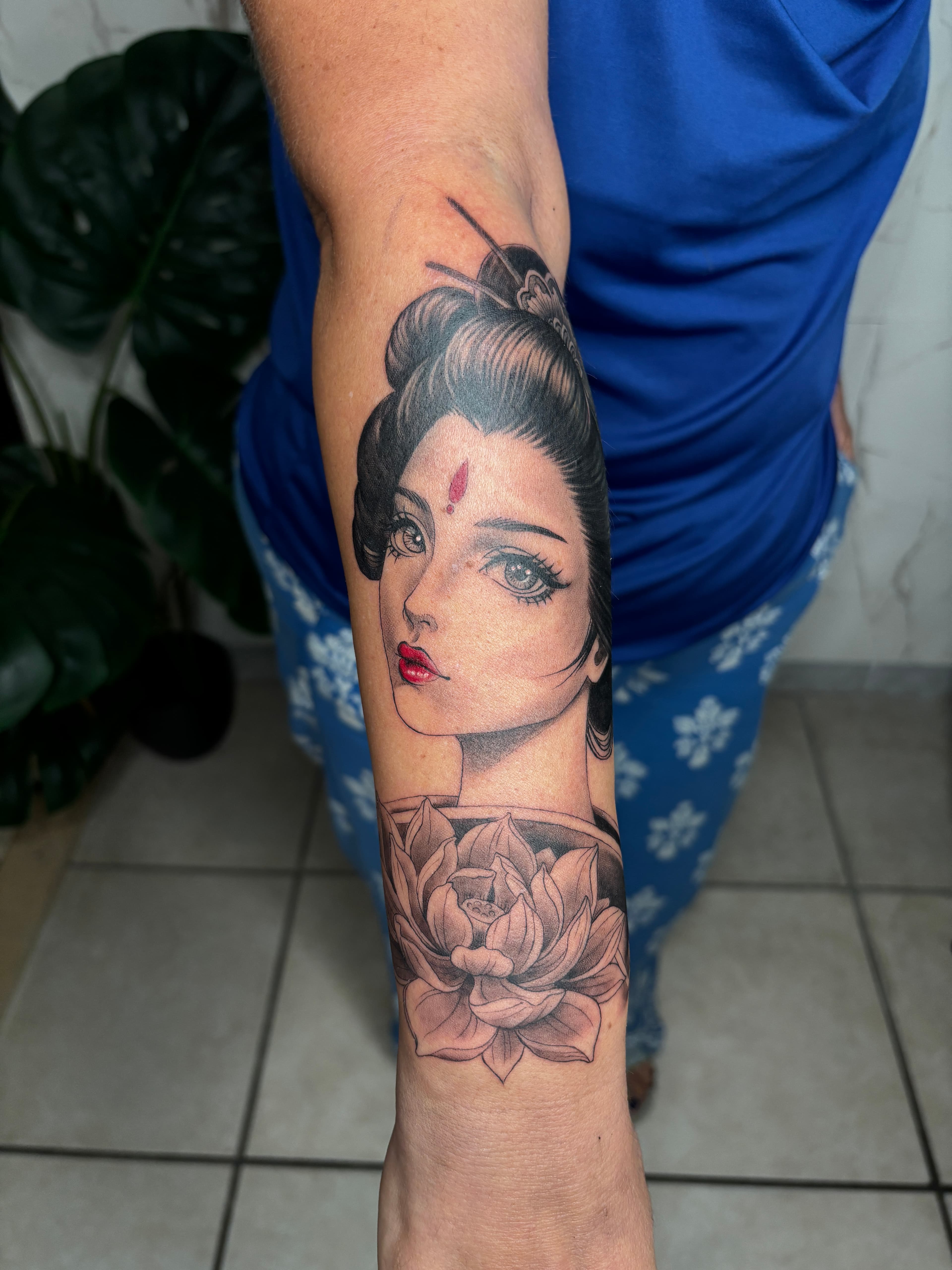 Tatouage japonais réalisé par David chez Dodo Tattoo, Saint-Louis (La Réunion)